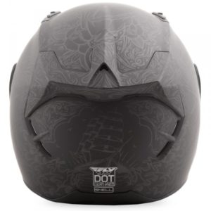 FLY RACING REVOLT FS SOLID INK AND NEEDLE MATT BLACK FULL FACE HELMET