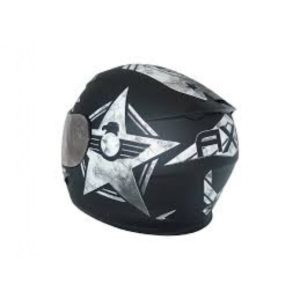 AXR 36 STAR BLACK WHITE FULL FACE HELMET