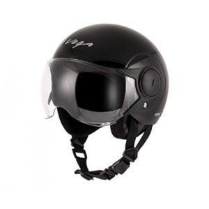 VEGA ATOM BLACK OPEN FACE HELMET