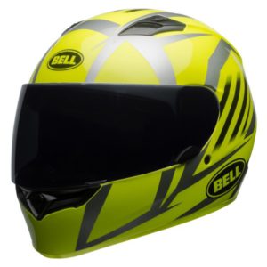 BELL QUALIFIER BLAZE GLOSS BLACK FLUORESCENT YELLOW FULL FACE HELMET