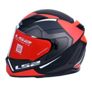 LS2 FF 320 AXIS MATT BLACK RED FULL FACE HELMET