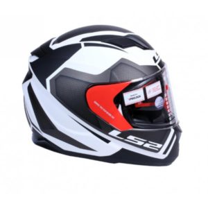 LS2 FF 320 AXIS MATT BLACK WHITE FULL FACE HELMET