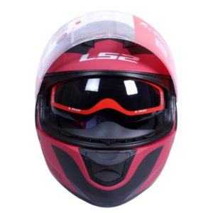 LS2 FF 320 DAMITRY MATT BLACK RED FULL FACE HELMET