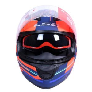 LS2 FF 320 IXEL MATT BLUE FLUORESCENT ORANGE FULL FACE HELMET