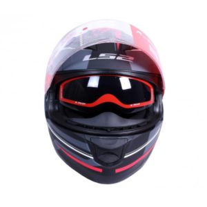 LS2 FF 320 IXEL MATT BLACK RED FULL FACE HELMET