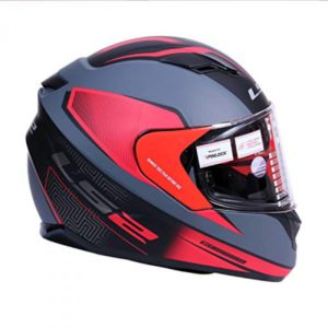 LS2 FF 320 RETAKE COOL MATT GREY RED FULL FACE HELMET