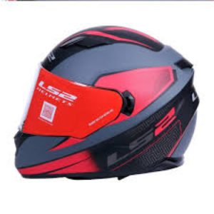 LS2 FF 320 RETAKE COOL MATT GREY RED FULL FACE HELMET