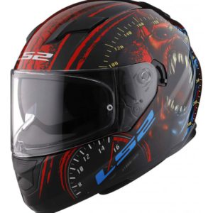 LS2 FF 320 SPEED DEMON GLOSS RED BLACK FULL FACE HELMET