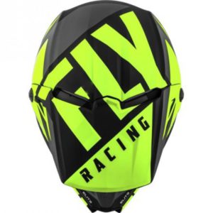 FLY RACING ELITE VIGILANT MATT BLACK HI-VIS GREEN MOTOCROSS HELMET