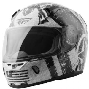 FLY RACING LIBERATOR GLOSS WHITE BLACK FULL FACE HELMET