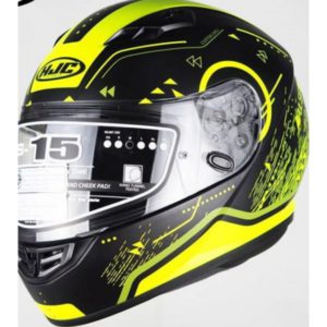 HJC CS15 SAFA MC4HSF MATT BLACK FLUORESCENT YELLOW