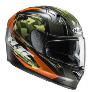 HJC FGST KUME MC7SF MATT BLACK ORANGE MILITARY GREEN