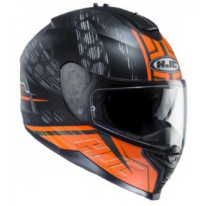 HJC IS17 ENVER MC6HSF MATT BLACK ORANGE