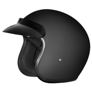 STUDDS JETSTAR CLASSIC PLAIN MATT BLACK OPEN FACE HELMET