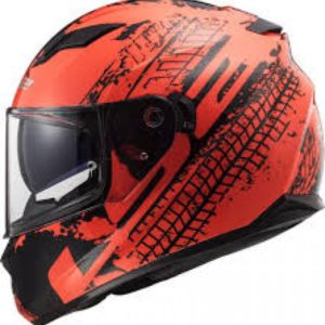 LS2 FF 320 LAVA MATT FLUORESCENT ORANGE FULL FACE HELMET