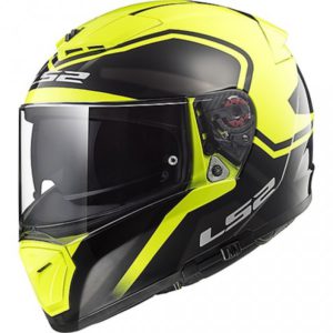 LS2 FF 390 BREAKER BOLD MATT BLACK FLUORESCENT YELLOW FULL FACE HELMET