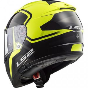 LS2 FF 390 BREAKER BOLD MATT BLACK FLUORESCENT YELLOW FULL FACE HELMET