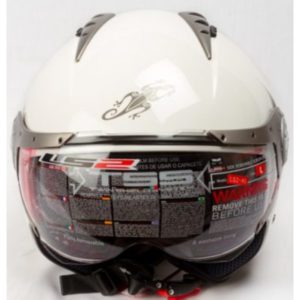 LS2 OF 545 TOM CAT GLOSS WHITE OPEN FACE HELMET