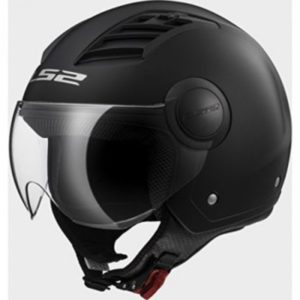 LS2 OF 562 SOLID MATT BLACK OPEN FACE HELMET