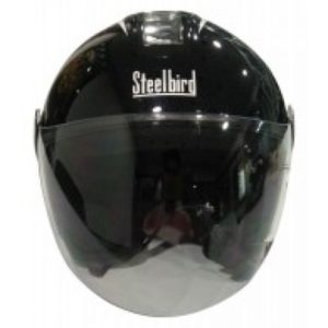 STEELBIRD 33 EVE SPARKLE MATT BLACK OPEN FACE HELMET