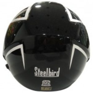 STEELBIRD 33 EVE SPARKLE MATT BLACK OPEN FACE HELMET