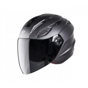 STEELBIRD 6 ELA MATT H.GREY OPEN FACE HELMET