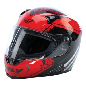 FLY RACING REVOLT FS PATRIOT GLOSS BLACK RED FULL FACE HELMET