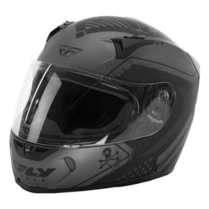 FLY RACING REVOLT FS PATRIOT MATT BLACK GREY FULL FACE HELMET