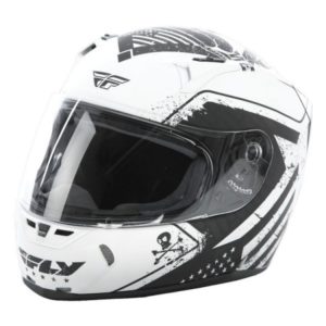 FLY RACING REVOLT FS PATIROT MATT WHITE BLACK FULL FACE HELMET