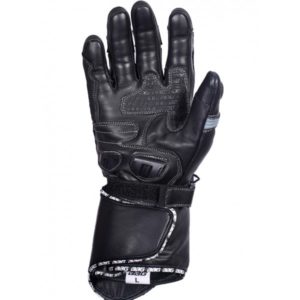 BBG RACER FULL GAUNTLET BLACK RIDING GLOVES