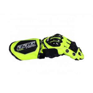 BBG GLOVES RACER FULL GAUNGLET FL-YELLOW RIDING GLOVES