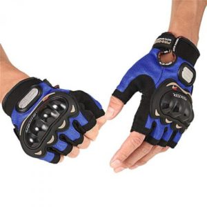 PROBIKER HALF BLUE RIDING GLOVES