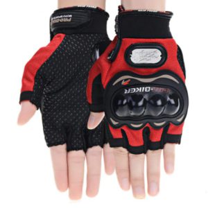 PROBIKER HALF RED RIDING GLOVES