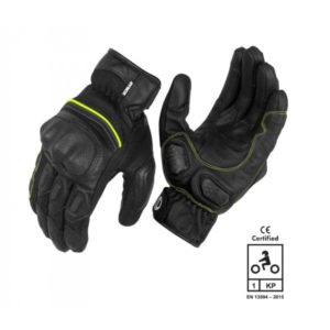 RYNOX TORNADO PRO 3 BLACK HI-VIZ GREEN GLOVES