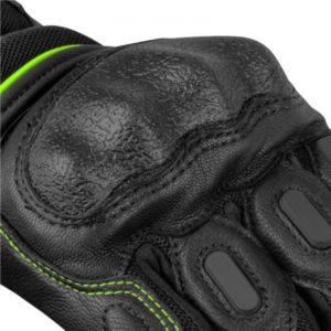 RYNOX TORNADO PRO 3 BLACK HI-VIZ GREEN GLOVES