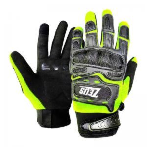 ZEUS EVO BLACK NEON RIDING GLOVES