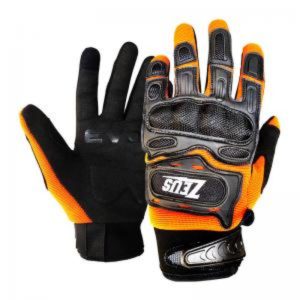 ZEUS EVO BLACK ORANGE RIDING GLOVES