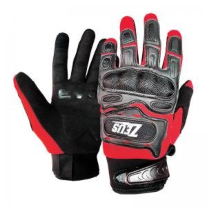 ZEUS EVO BLACK RED RIDING GLOVES