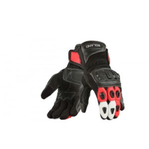 ZEUS ROLAND MESH LEATHER RED WHITE GLOVES